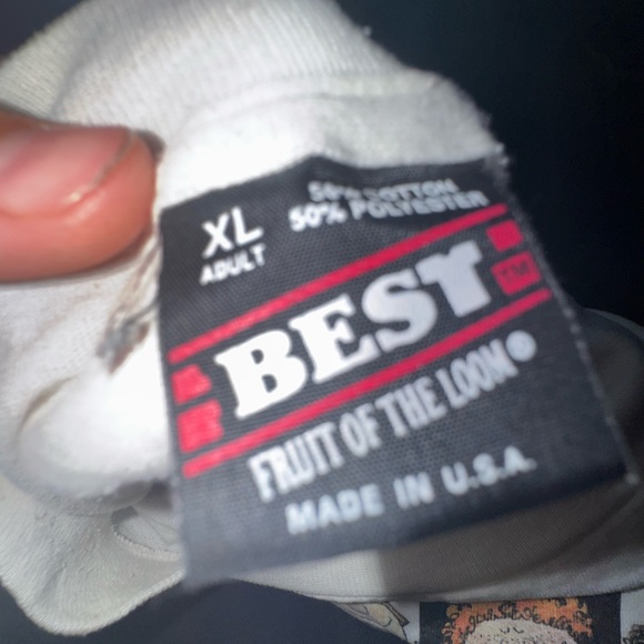 Vintage Fruit of the Loom White Graphic Tee - Picture 3 of 3